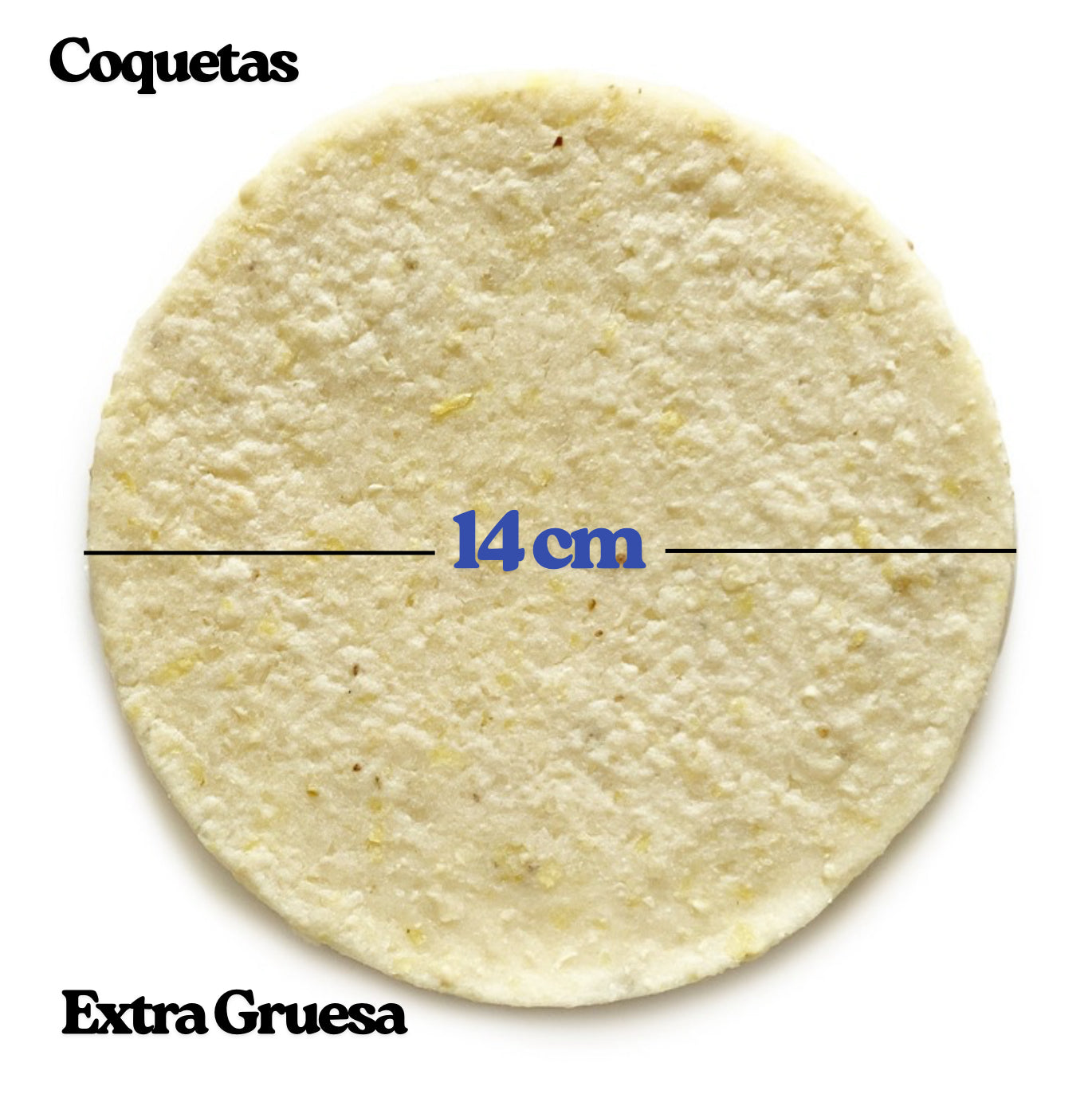 Arepas de Maíz Blanco Gruesas Grandes (720g) - COQUETAS