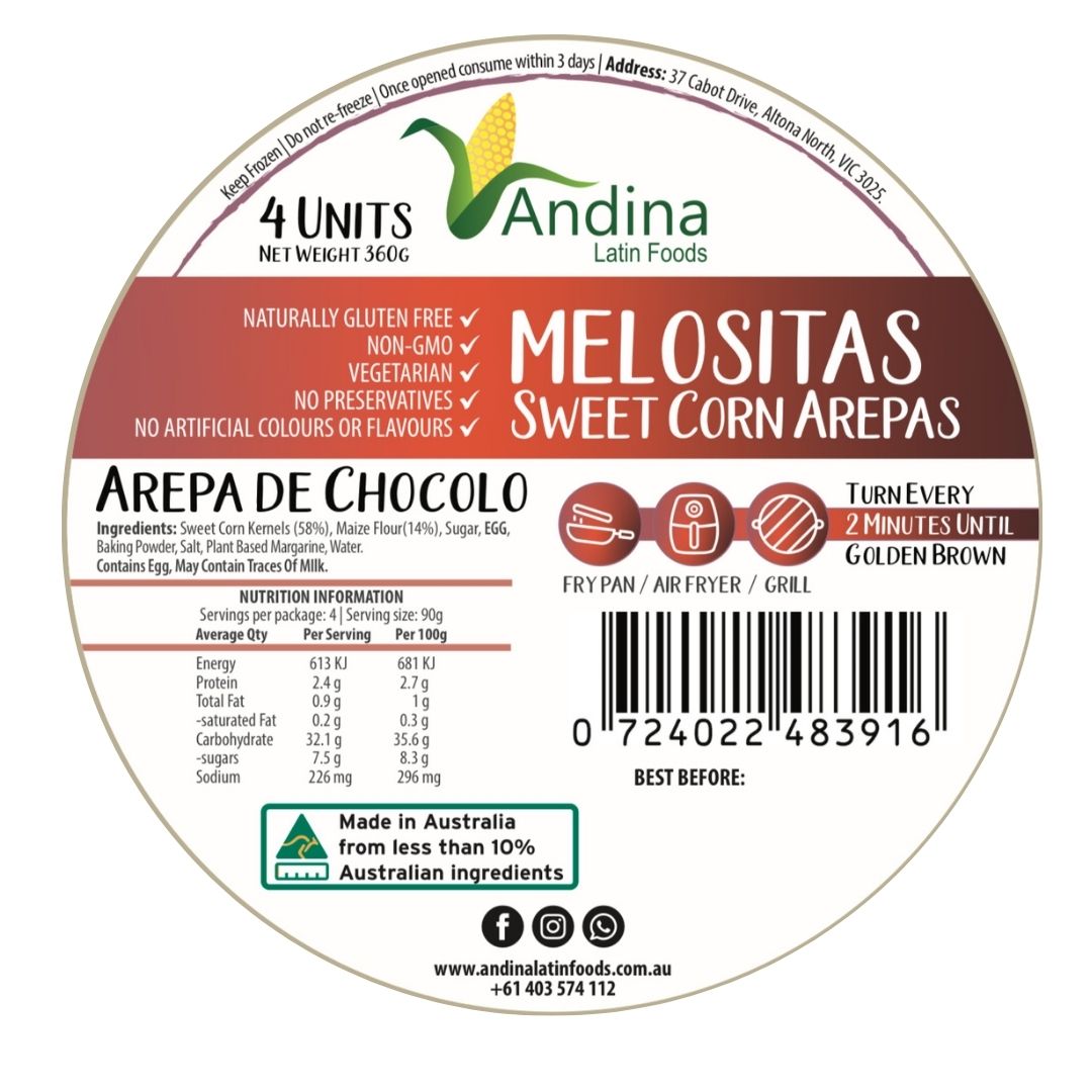 Sweet Corn Arepas (350g)
