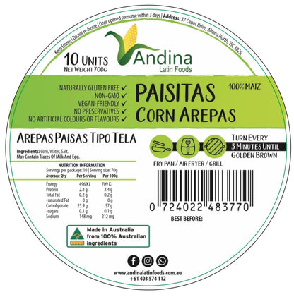 Regular White Corn Arepa (700g) - PAISITAS image 0
