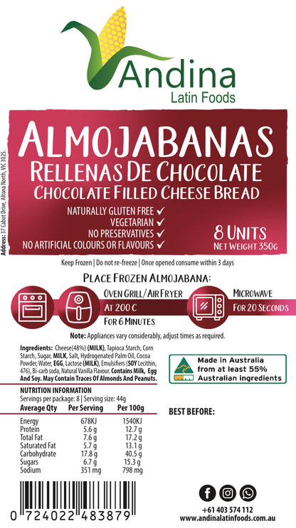 Chocolate Filled Almojabanas (350g)