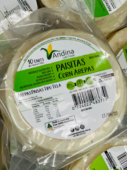 Arepa de Maíz Blanco Regular (700g) - PAISITAS