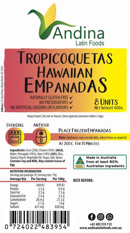 Hawaiian Empanadas 600g (TROPICOQUETAS)