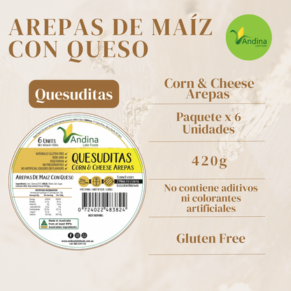 Arepa de Queso (420g) - QUESUDITAS
