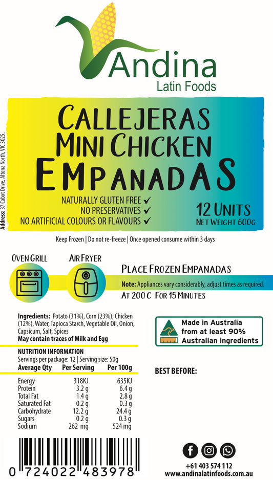 Mini Chicken Empanadas  600 g (CALLEJERAS)