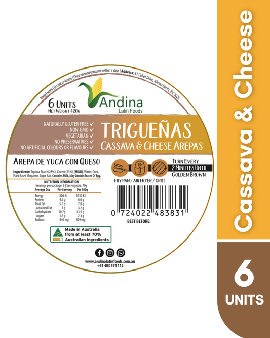 Cassava and Cheese Arepas 420g (TRIGUEÑAS)