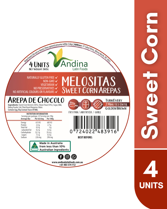 Sweet Corn Arepas 350g (MELOSITAS)