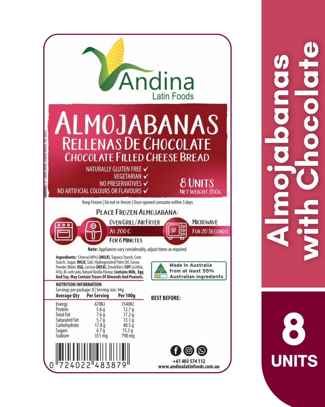 Chocolate Filled Almojabanas (350g)
