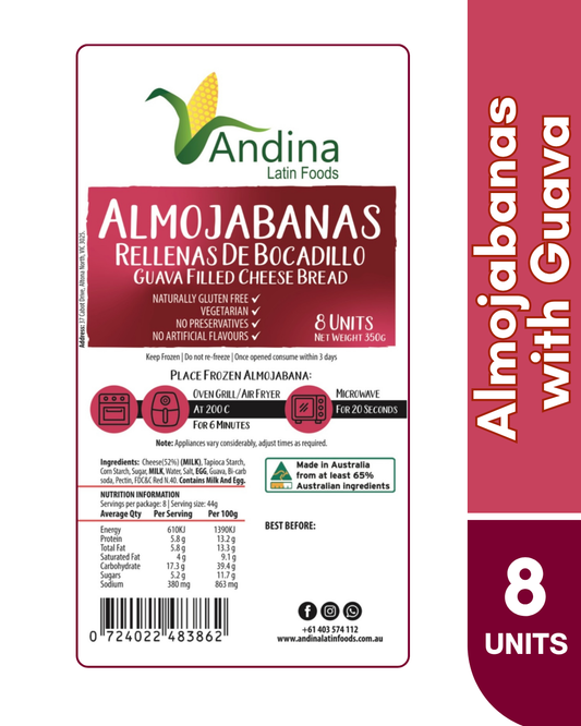 Almojábanas rellenas de guayaba (350g)