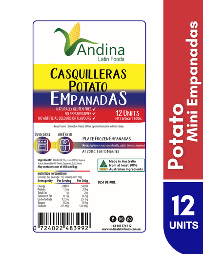 Mini Potato Empanadas 600 g (CASQUILLERAS)