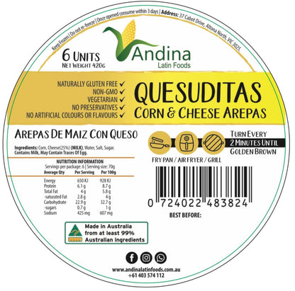 Cheese Arepa (420g) - QUESUDITAS image 0